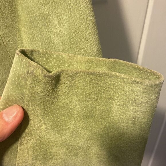 Lime Green Suede Jacket - Picture 6 of 6